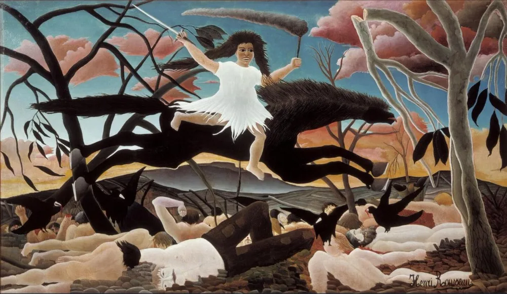 High quality Oil painting Canvas Reproductions War or the Ride of Discord (1894) by Henri Rousseau painting hand painted
High quality Oil painting Canvas Reproductions War or the Ride of Discord (1894) by Henri Rousseau painting hand painted