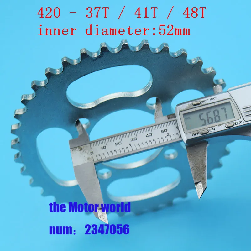 ATV 50cc 90cc 110cc rear sprocket #420-37T/41T/48T tooth chain gear 52mm centre hole Diameter
ATV 50cc 90cc 110cc rear sprocket #420-37T/41T/48T tooth chain gear 52mm centre hole Diameter