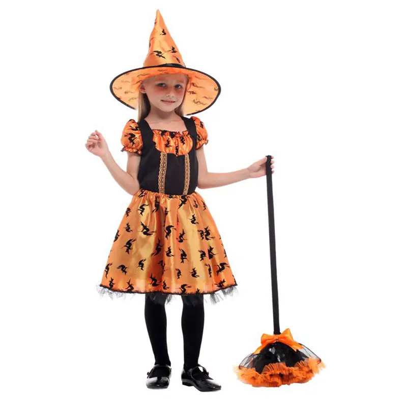 Kids Child Girls Orange Little Witch Sorceress Costumes Classic Halloween Party Dress
Kids Child Girls Orange Little Witch Sorceress Costumes Classic Halloween Party Dress
