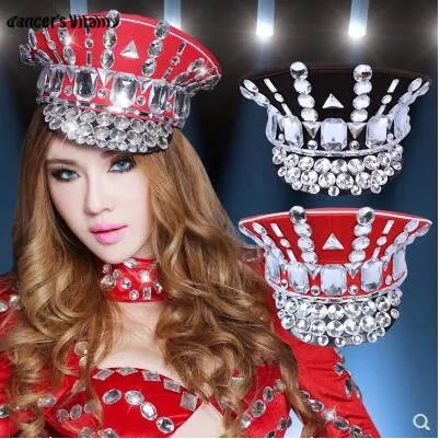 Ds Costume Accessories Rhinestone Hat Uniform Big Cover 2018 Direct Selling Winter Military Hats Gorras New Dance Night Bar Hat
Ds Costume Accessories Rhinestone Hat Uniform Big Cover 2018 Direct Selling Winter Military Hats Gorras New Dance Night Bar Hat