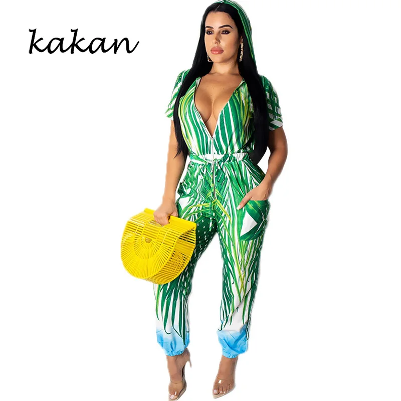 Kakan 2019 summer explosion digital print jumpsuit hooded short-sleeved zipper harem pants jumpsuit
Kakan 2019 summer explosion digital print jumpsuit hooded short-sleeved zipper harem pants jumpsuit