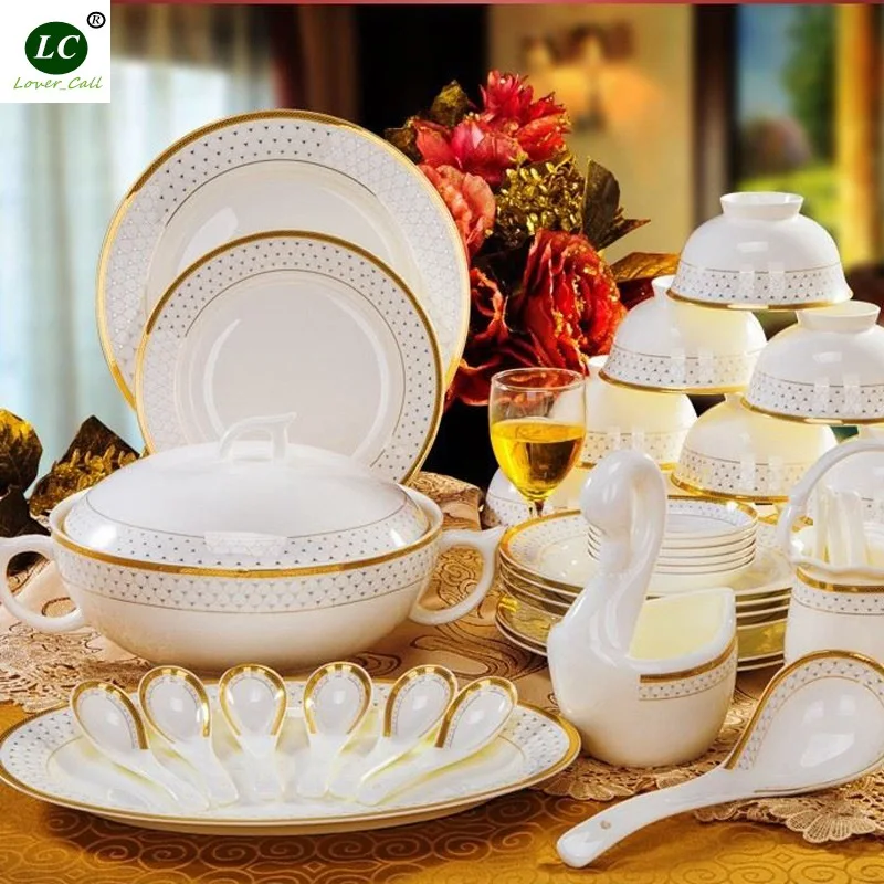 Dinnerware Set 46pcs Bone China Tableware Plates Dishes Bowls Combination Ceramic Dishes
Dinnerware Set 46pcs Bone China Tableware Plates Dishes Bowls Combination Ceramic Dishes