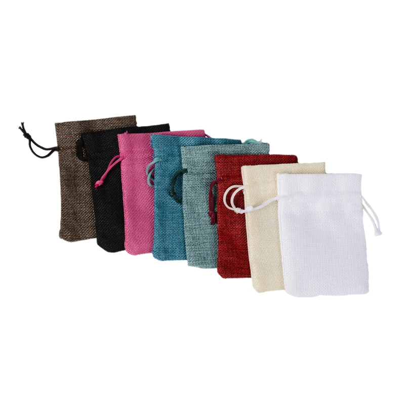 50PCS/Lot 7x9CM Colorful Jute Burlap Hessian Gift Drawstring Bags For Home Wedding Decoration Jewelry Packaging Pouches Supplies
50PCS/Lot 7x9CM Colorful Jute Burlap Hessian Gift Drawstring Bags For Home Wedding Decoration Jewelry Packaging Pouches Supplies