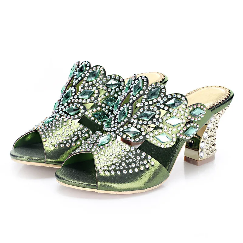 8 cm High Heel Peep Toe Slippers Women Thick High Heel Slippers Rhinestone Slippers Diamonds High Heel Slippers
8 cm High Heel Peep Toe Slippers Women Thick High Heel Slippers Rhinestone Slippers Diamonds High Heel Slippers