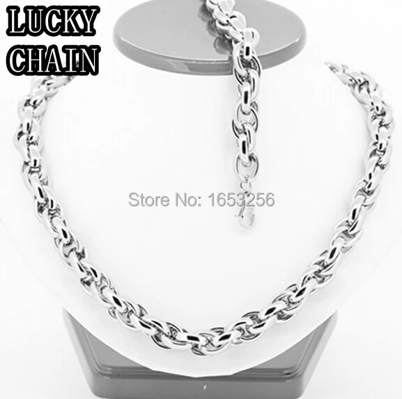 Wholesale 5 set Lot 24''+8.66'' 9mm stainless steel Heavy Oval Rope Chain Link necklace and bracelet Men Fashion Jewelry
Wholesale 5 set Lot 24''+8.66'' 9mm stainless steel Heavy Oval Rope Chain Link necklace and bracelet Men Fashion Jewelry