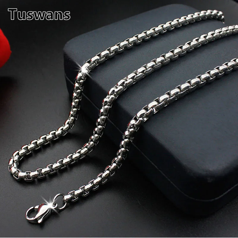316L Stainless Steel Chain Necklace 2.5mm/3mm/4mm Width Box Square Pearl Link Chain Men Necklace Jewelry Diy 50/55/60/65/70cm
316L Stainless Steel Chain Necklace 2.5mm/3mm/4mm Width Box Square Pearl Link Chain Men Necklace Jewelry Diy 50/55/60/65/70cm