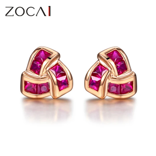 ZOCAI ZODIAC GEM FIRE SIGNS WHIRL DANCE 0.6 CT CERTIFIED RUBY EARRINGS JEWELRY EAR STUDS ROUND CUT 18K ROSE GOLD
ZOCAI ZODIAC GEM FIRE SIGNS WHIRL DANCE 0.6 CT CERTIFIED RUBY EARRINGS JEWELRY EAR STUDS ROUND CUT 18K ROSE GOLD