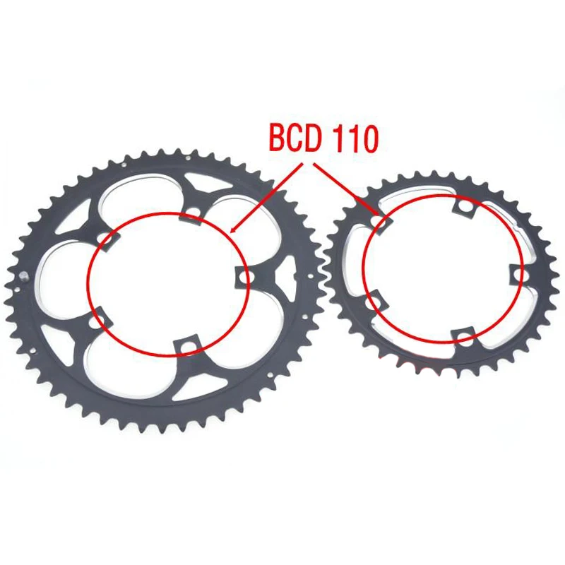 Детали для дорожного велосипеда BCD 110 мм 39T & 53T из алюминиевого сплава|chainring road