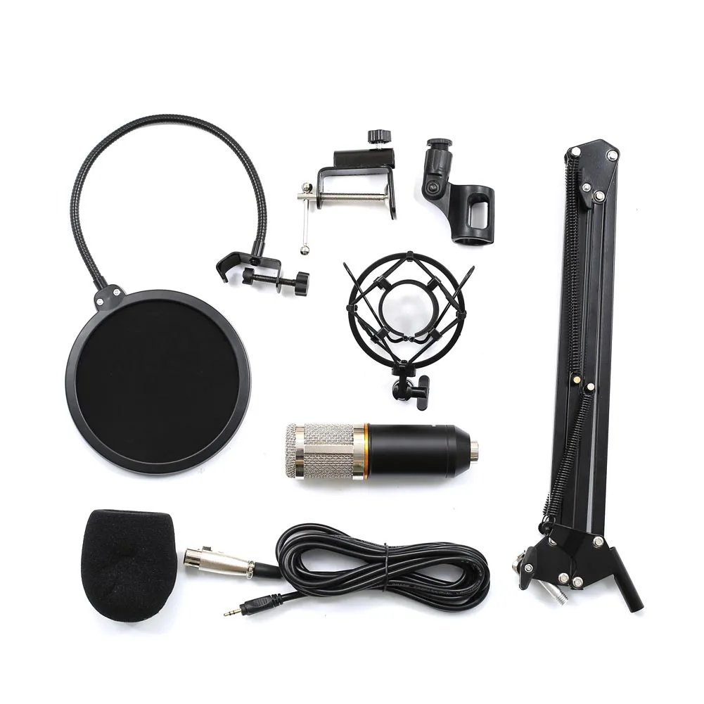 New Condenser Microphone Wired Scissor Arm Stand Metal Shock Mount Pop Filter Sound Recording For Chatting Singing DOM668
New Condenser Microphone Wired Scissor Arm Stand Metal Shock Mount Pop Filter Sound Recording For Chatting Singing DOM668