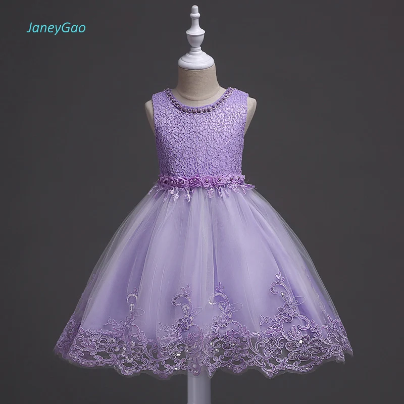 Женское платье с цветами JaneyGao элегантное фиолетовое аппликацией и кружевом для