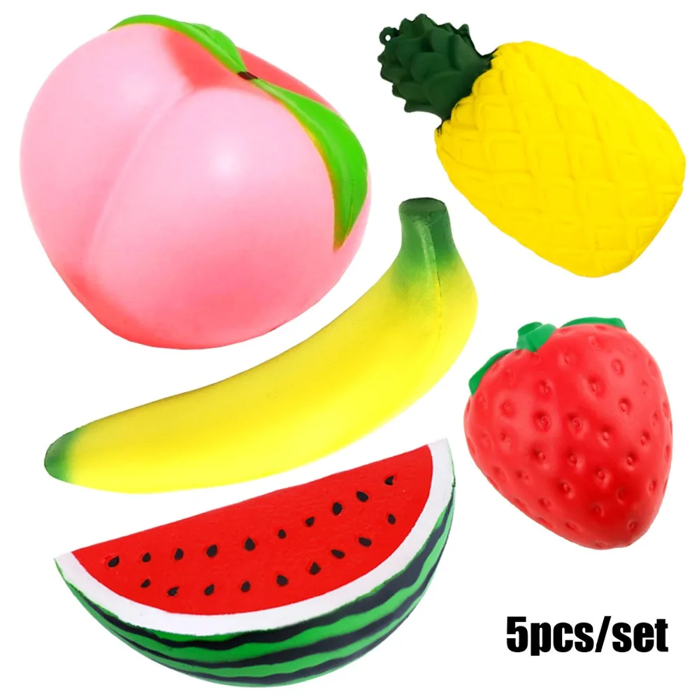 

Soft Squishy Fruit Anti-stress Cute Squish Mochi Set Jumbo Peach Watermelon Strawberry Slow Rising Food Antistress Package Toy