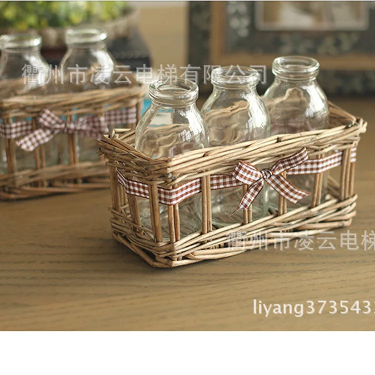 American country retro nostalgia rattan cane bottles glass vase home decoration 3 sets wholesale
American country retro nostalgia rattan cane bottles glass vase home decoration 3 sets wholesale