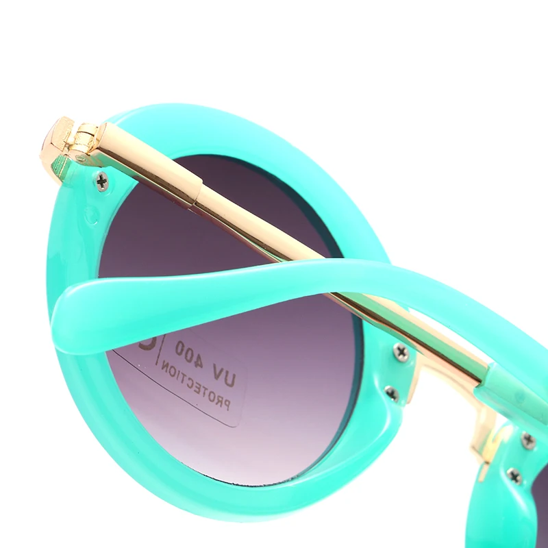 Модные круглые детские солнцезащитные очки Glitztxunk для мальчиков и девочек UV400 2018