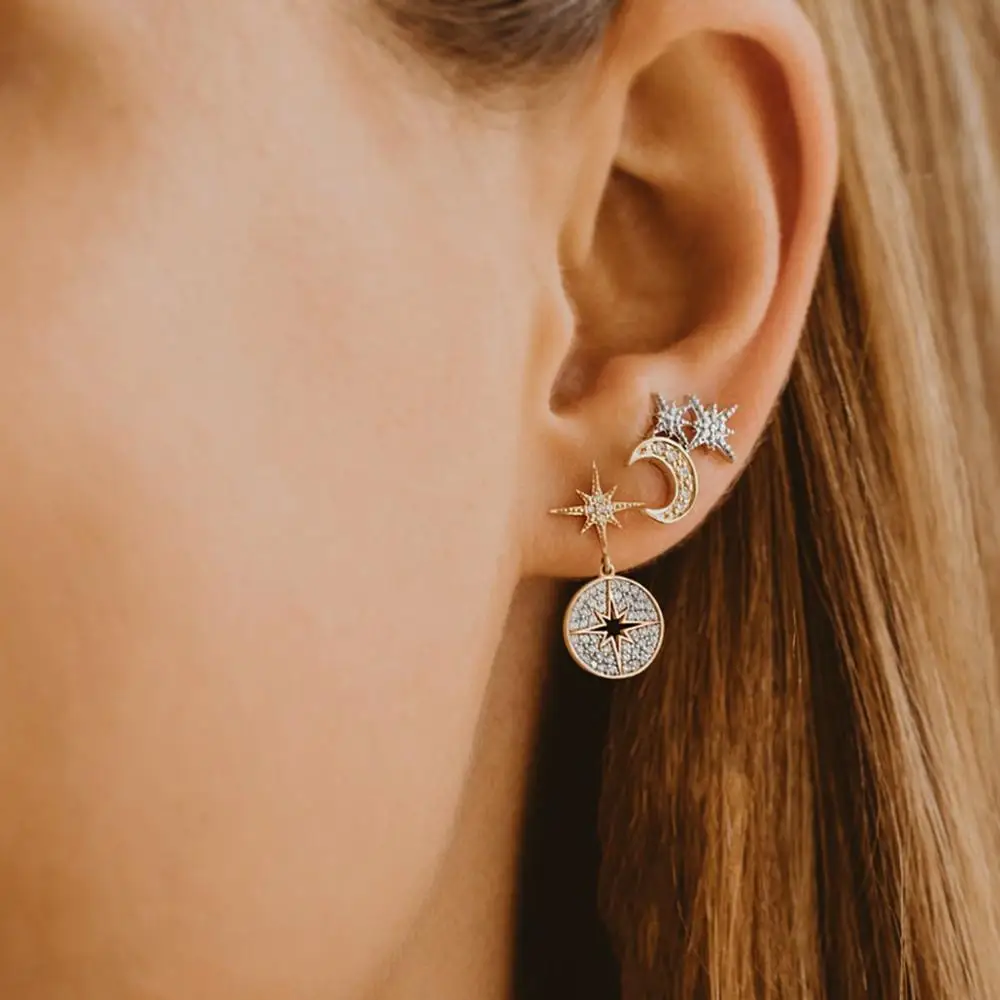 Gold color North star dangle charm earring sparking bling stars elegance girl women fashion cz jewelry
Gold color North star dangle charm earring sparking bling stars elegance girl women fashion cz jewelry