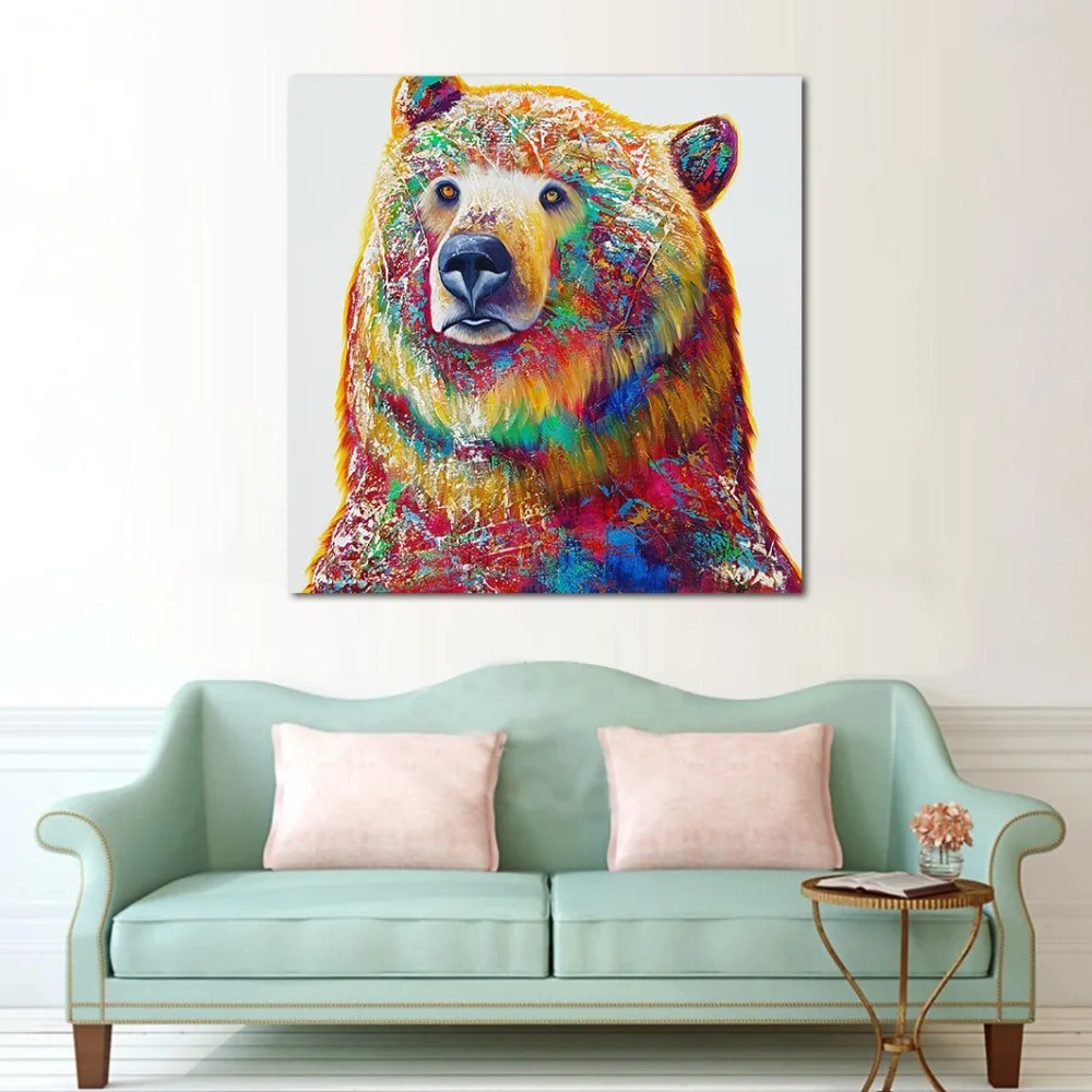 

JQHYART Canvas Art Animal Painting Home Decor Oil Painting Wall Pictures For Living Room Paintings On Canvas No Frame