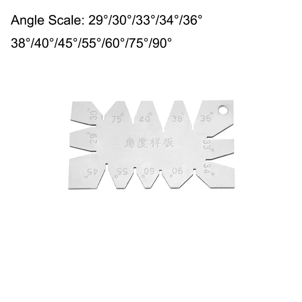 Uxcell Stainless Steel Center Metal Ruler Metric Welding Gauge Angle Degrees Template Inch Screw Thread Pitch Gauge Measuring La
Uxcell Stainless Steel Center Metal Ruler Metric Welding Gauge Angle Degrees Template Inch Screw Thread Pitch Gauge Measuring La