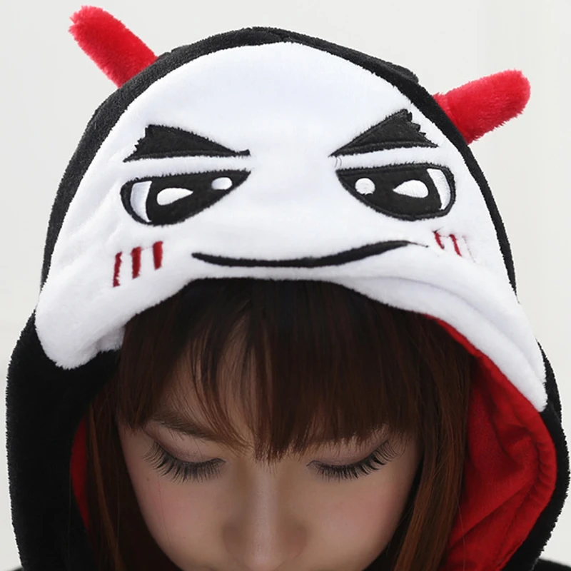 Funny Black Devil Kigurumi Soft Flannel One-Piece Pajamas Warm Demon Halloween Onesie For Adults Cosplay Party Costume Sleepwear
Funny Black Devil Kigurumi Soft Flannel One-Piece Pajamas Warm Demon Halloween Onesie For Adults Cosplay Party Costume Sleepwear