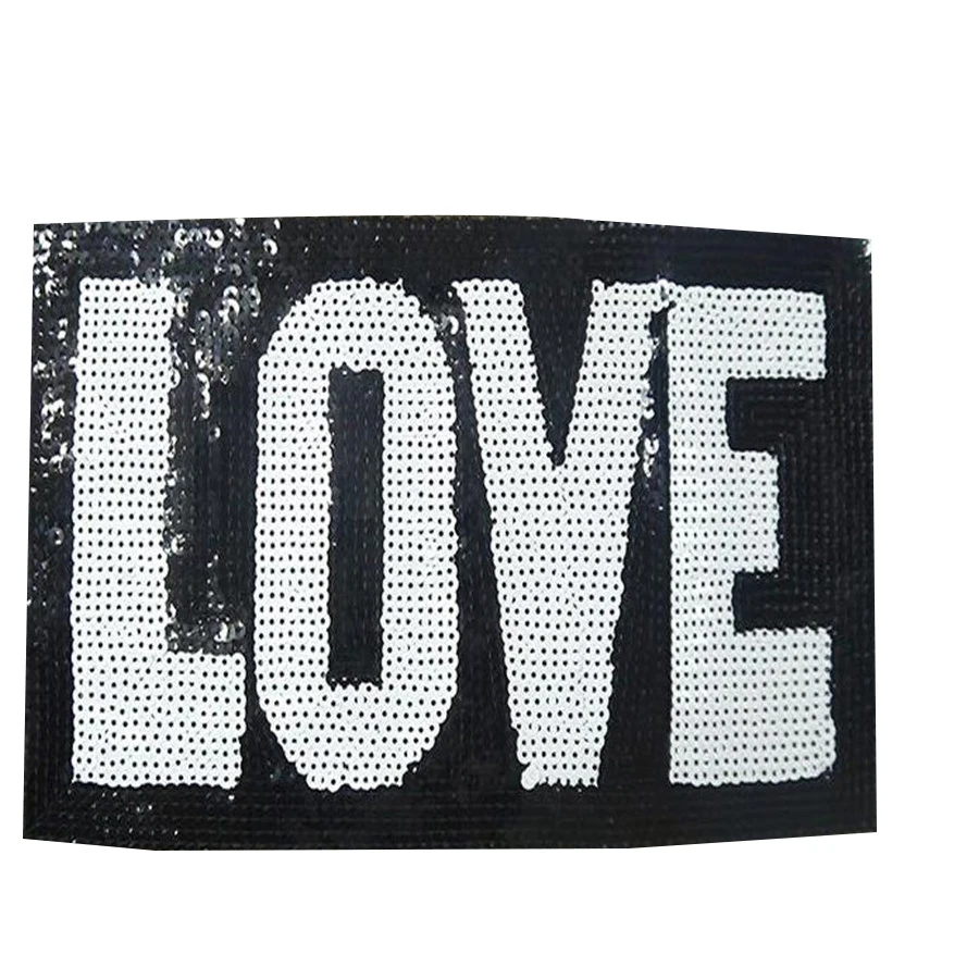 Clothing Women Shirt Top Diy Large Patch LOVE White Sequins deal with it T-shirt girls Letters Patches for clothes Stickers
Clothing Women Shirt Top Diy Large Patch LOVE White Sequins deal with it T-shirt girls Letters Patches for clothes Stickers