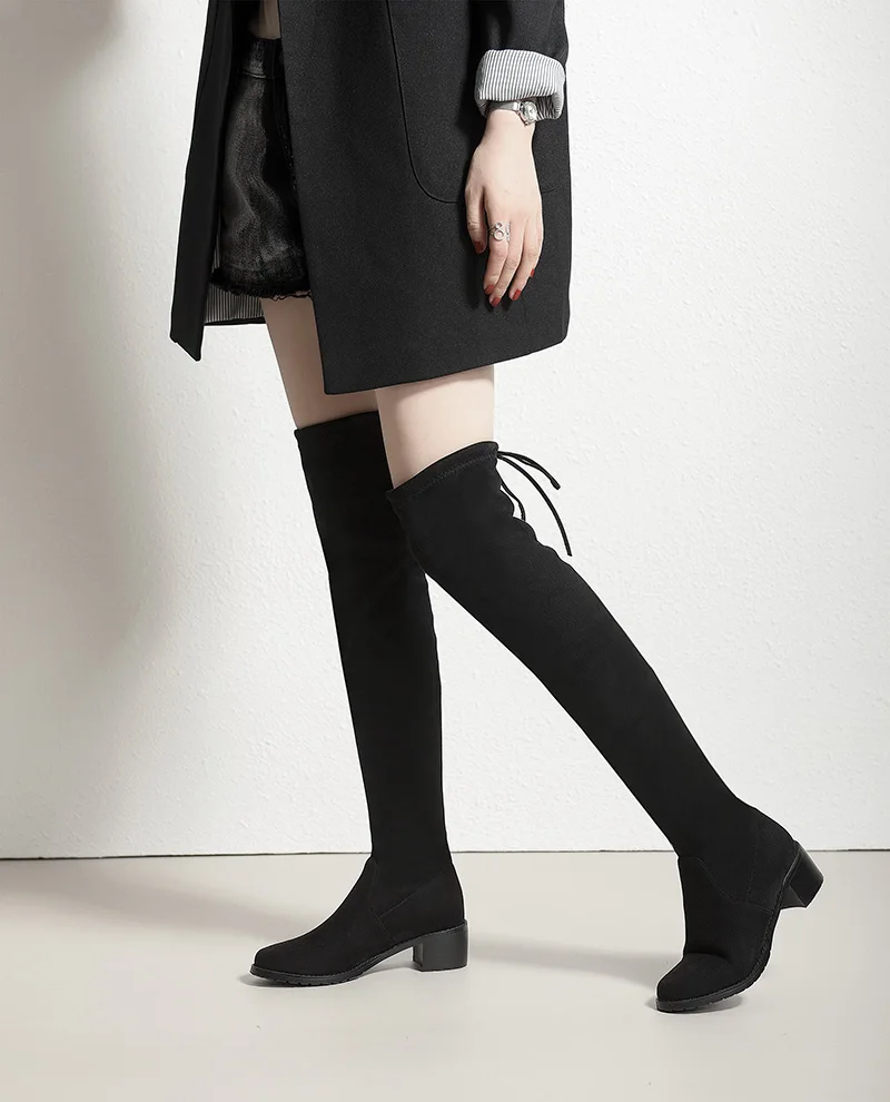 WETKISS Big Size 34-43 Female Sexy Stretch Over Knee Boot Faux Suede Square Heel Thigh High Boot Lady Winter Shoe Woman Footwear
WETKISS Big Size 34-43 Female Sexy Stretch Over Knee Boot Faux Suede Square Heel Thigh High Boot Lady Winter Shoe Woman Footwear