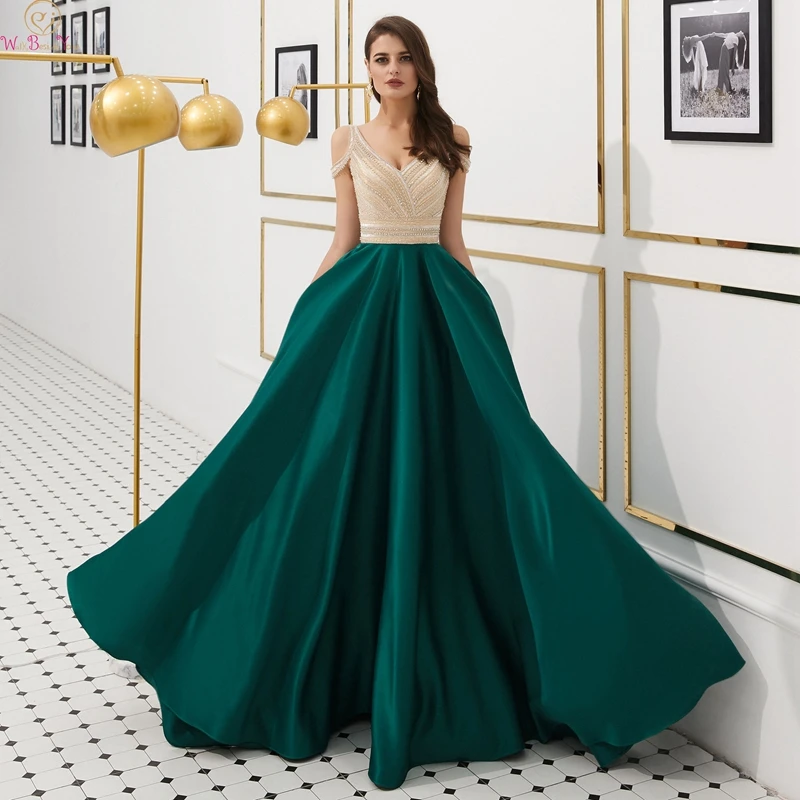 Hunter Green Evening Gowns Reflective 2021 New Robe De Soiree V Neck Floor Length Sweep Train A Line Long Backless Robe De Femme
Hunter Green Evening Gowns Reflective 2021 New Robe De Soiree V Neck Floor Length Sweep Train A Line Long Backless Robe De Femme
