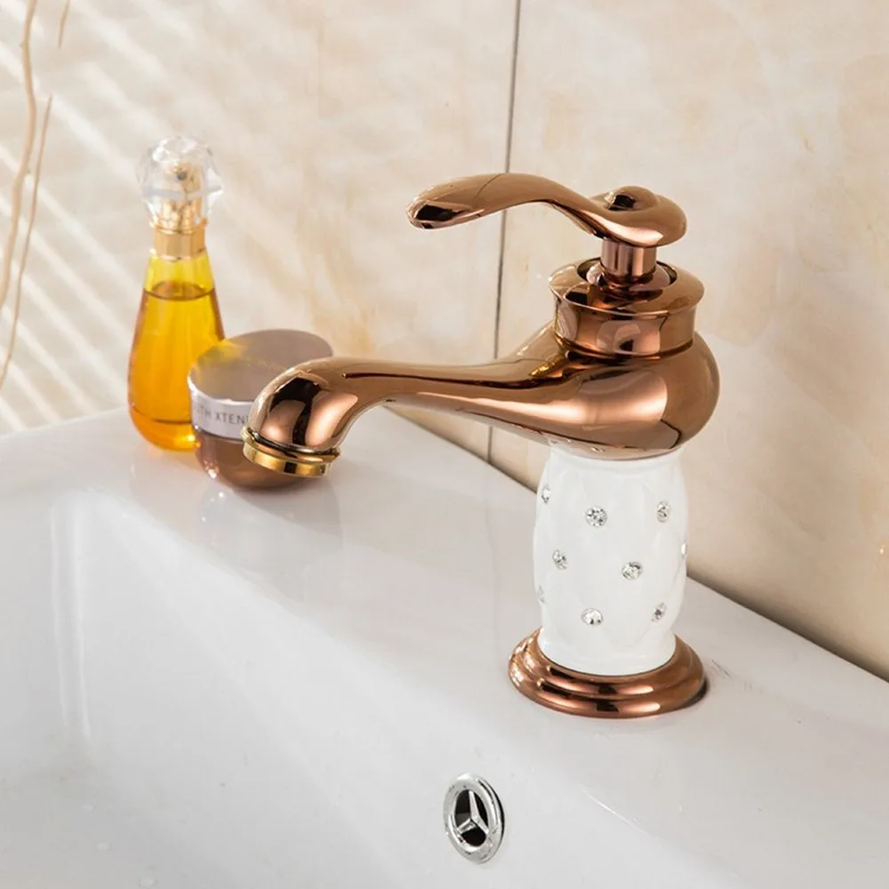 Upgraded Brass Basin Faucets Tap with Diamond Bathroom Faucet Gold Mixer Tap Single Handle Hot And Cold Washbasin Tap
Upgraded Brass Basin Faucets Tap with Diamond Bathroom Faucet Gold Mixer Tap Single Handle Hot And Cold Washbasin Tap