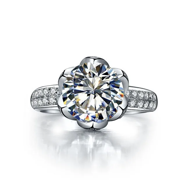 Genuine 14K 585 White Gold Lotus Flower Superb Test Positive 3Ct Moissanite Ring For Women Statement Jewelry Gift
Genuine 14K 585 White Gold Lotus Flower Superb Test Positive 3Ct Moissanite Ring For Women Statement Jewelry Gift