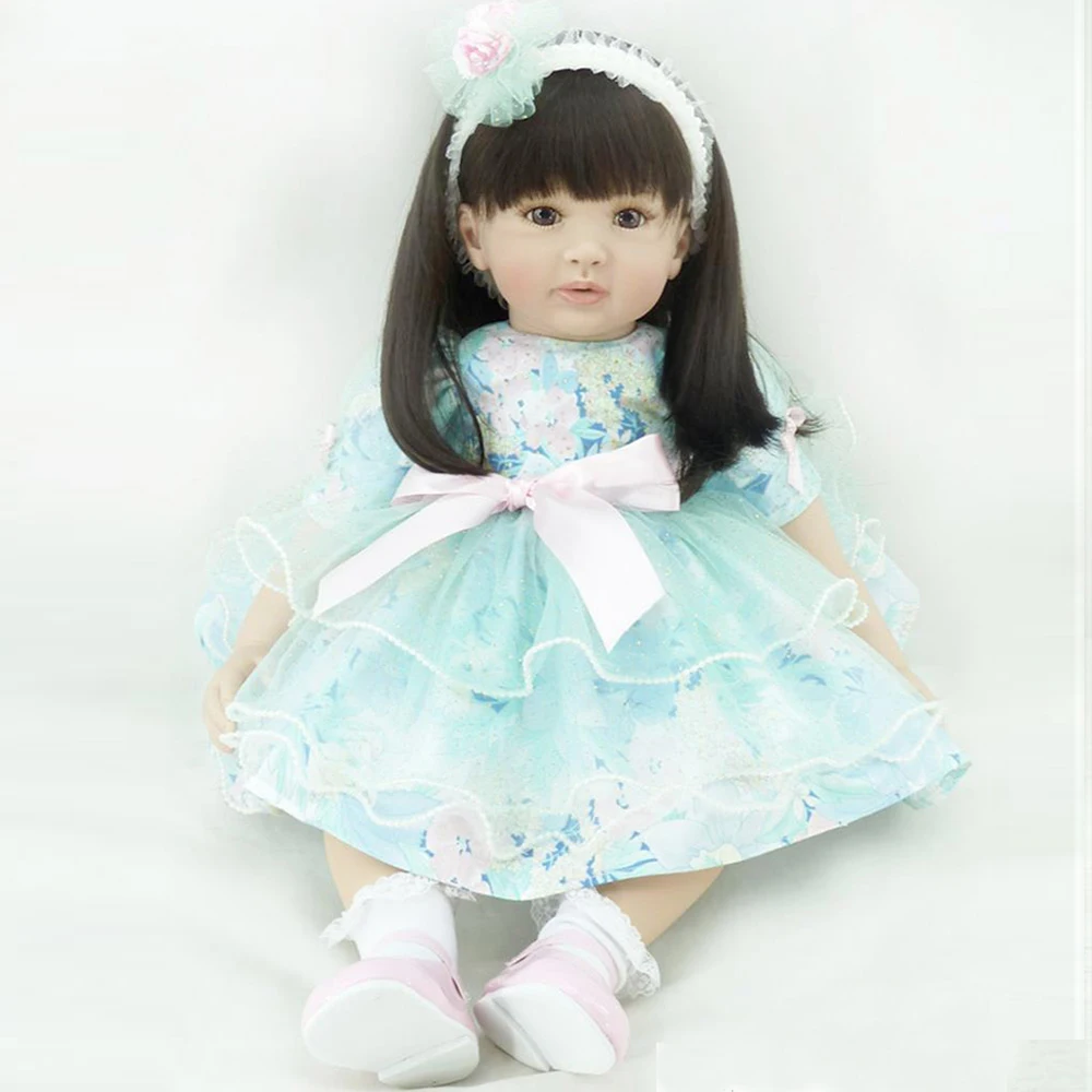 Stuffed cotton Reborn Baby Doll Soft Silicone Lifelike Baby Doll Toy in blue dress princess Ethnic Doll For Kids Christmas Gift
Stuffed cotton Reborn Baby Doll Soft Silicone Lifelike Baby Doll Toy in blue dress princess Ethnic Doll For Kids Christmas Gift