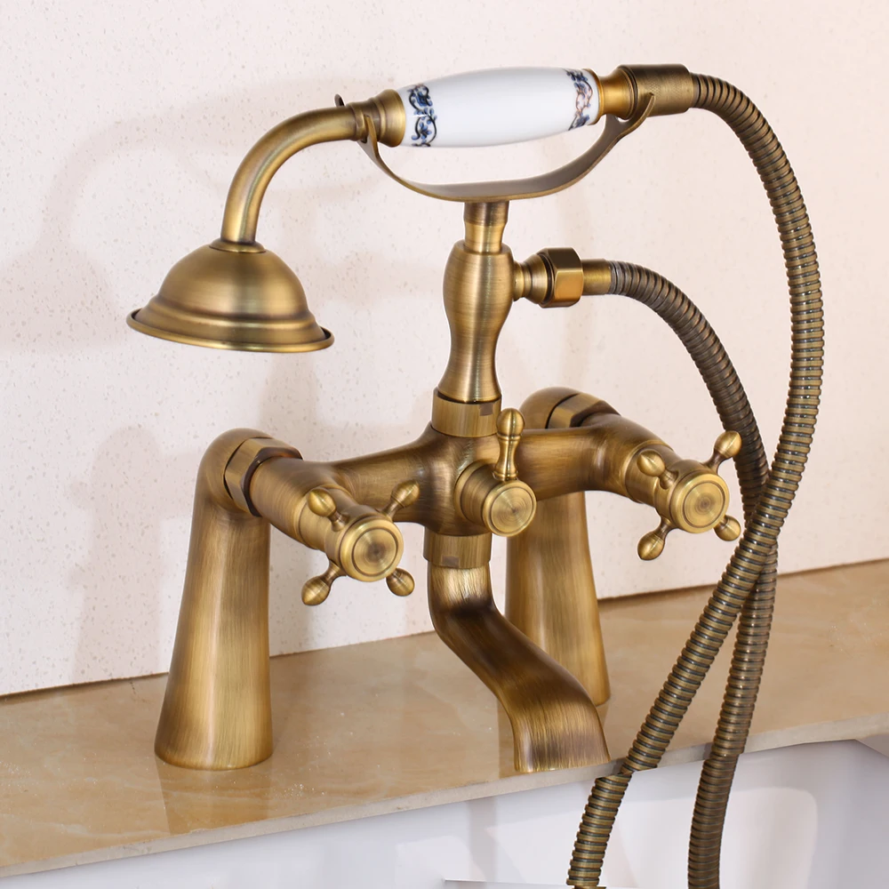Bathroom Bath shower Wall Mounted Hand Held Antique Brass Shower Head Kit Shower Faucet Sets Telephone Style Two Choice Shower
Bathroom Bath shower Wall Mounted Hand Held Antique Brass Shower Head Kit Shower Faucet Sets Telephone Style Two Choice Shower