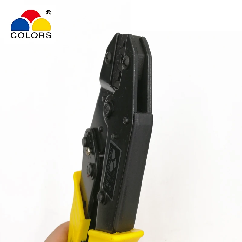 COLORS HS-03B wire crimping pliers capacity 1.5-6mm2 15-10AWG for non-insulated tabs and receptacles self-adjusting hand tools
COLORS HS-03B wire crimping pliers capacity 1.5-6mm2 15-10AWG for non-insulated tabs and receptacles self-adjusting hand tools