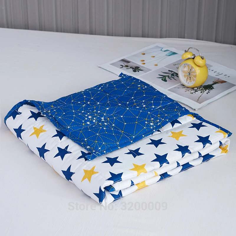 High Quality Cotton Cartoon Star Pattern Blue Child 90*120 Weighted Blanket Gravity Sleeping Blanket Decompression Quilt 1PCS
High Quality Cotton Cartoon Star Pattern Blue Child 90*120 Weighted Blanket Gravity Sleeping Blanket Decompression Quilt 1PCS