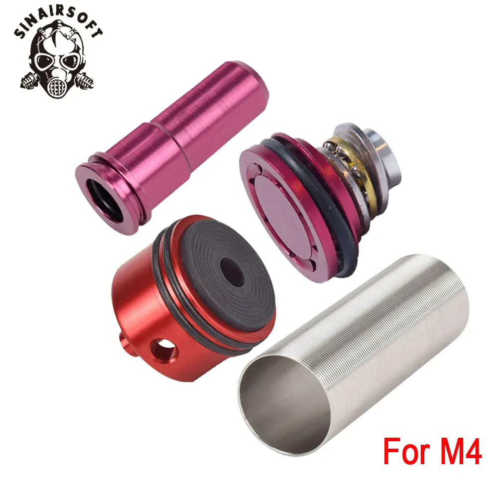 SINAIRSOFT CNC Alumnium Cylinder Head /Piston Head / Nozzle /Cylinder Set For Airsoft M4 M16 Paintball Shooting Accessories
SINAIRSOFT CNC Alumnium Cylinder Head /Piston Head / Nozzle /Cylinder Set For Airsoft M4 M16 Paintball Shooting Accessories