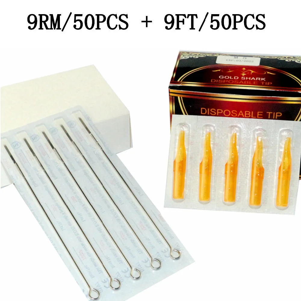 (9RM+9FT )Tattoo Kits 50PCS Disposable Tattoo Needle 9RM & 50PCS Yellow Disposable Tattoo Tips 9FT For Tattoo Free Shipping
(9RM+9FT )Tattoo Kits 50PCS Disposable Tattoo Needle 9RM & 50PCS Yellow Disposable Tattoo Tips 9FT For Tattoo Free Shipping