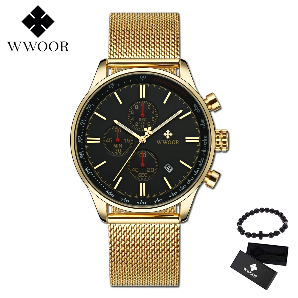 2019 New Watches Men Luxury Brand WWOOR Chronograph Men Sports Watch Waterproof Mesh Steel Quartz Men's Watch Relogio Masculino
2019 New Watches Men Luxury Brand WWOOR Chronograph Men Sports Watch Waterproof Mesh Steel Quartz Men's Watch Relogio Masculino