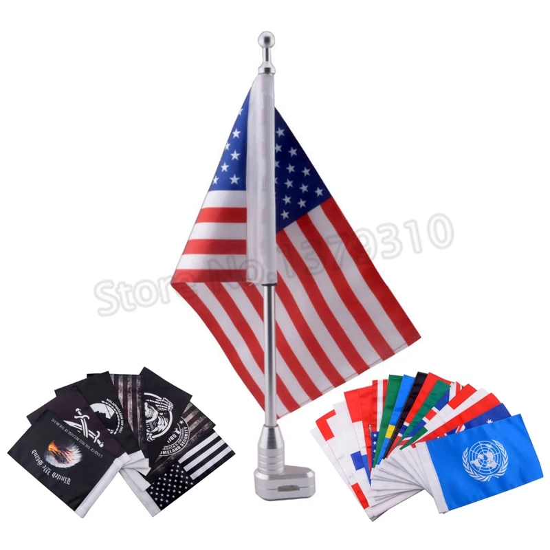 Motorcycle Luggage Decorations Rear Mount Flag Pole with Adjustable Mounting Bracket American England Flag For Honda GL1800
Motorcycle Luggage Decorations Rear Mount Flag Pole with Adjustable Mounting Bracket American England Flag For Honda GL1800