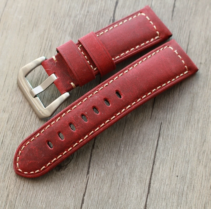 Upscale red fashion 24mm Watch Bands Calf Genuine Leather Watch Strap For Panerai PAM111 Men watches Straps For brand watches
Upscale red fashion 24mm Watch Bands Calf Genuine Leather Watch Strap For Panerai PAM111 Men watches Straps For brand watches