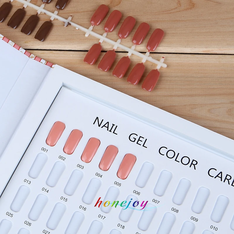 

1 pc Professional 120 Colors Pink Stripe Flower Patttern Nail Gel Polish Display Card Book Chart with Tips Nail Art Salon Set