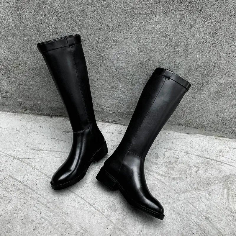TXCNMB Genuine Leather Women Knee High Boots 4cm Heels Long Warm Motorcycle Boots High Party Party Shoes Woman Size 34-40
TXCNMB Genuine Leather Women Knee High Boots 4cm Heels Long Warm Motorcycle Boots High Party Party Shoes Woman Size 34-40