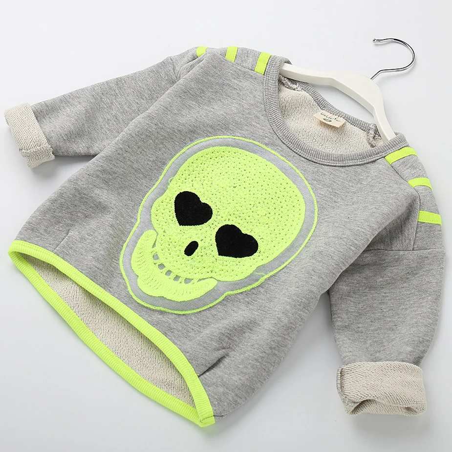 2018 Kids T-shirts For Girls O-neck Skull Design Children T Shirts For Boys Long Sleeve Tops Spring Gray Cotton Tshirt G3663
2018 Kids T-shirts For Girls O-neck Skull Design Children T Shirts For Boys Long Sleeve Tops Spring Gray Cotton Tshirt G3663