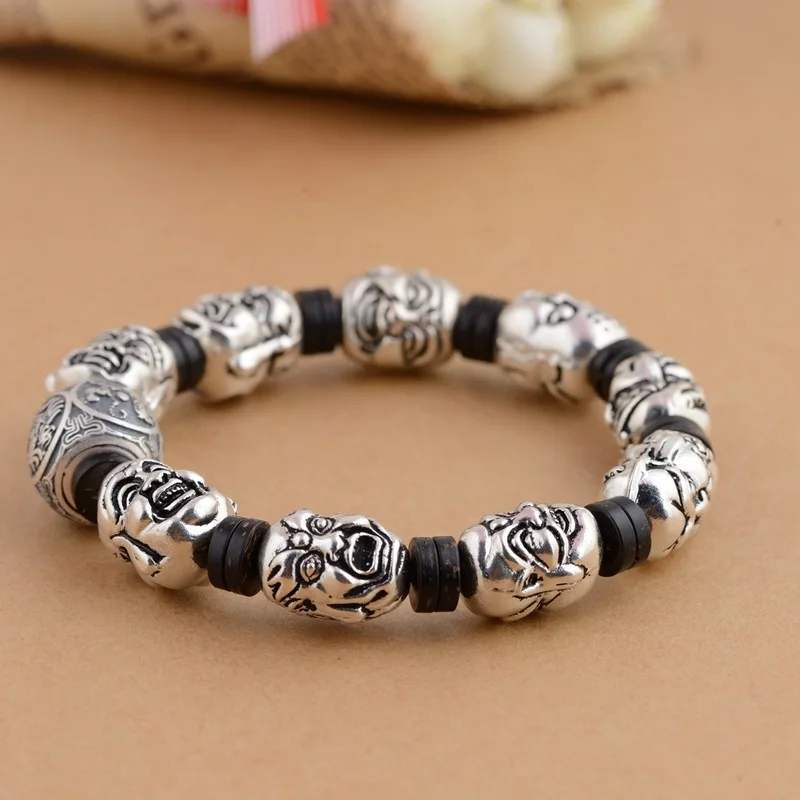 100% S925 Silver Antique Crafts Four Great Beasts Thai Silver Wholesale Men's Eighteen Arhat Bead Bracelet
100% S925 Silver Antique Crafts Four Great Beasts Thai Silver Wholesale Men's Eighteen Arhat Bead Bracelet