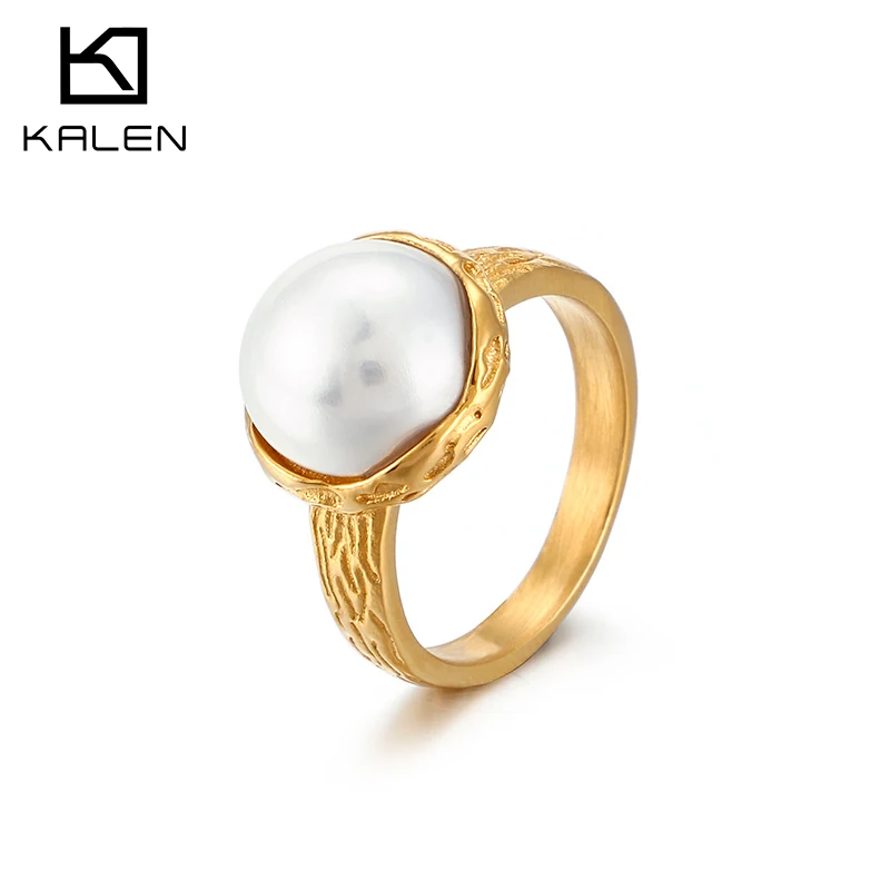 KALEN Fashion Tri-Color Stainless Steel Rings For Women Bague Shell Imitation Pearl Finger Rings Anillos Mujer Femme Jewelry
KALEN Fashion Tri-Color Stainless Steel Rings For Women Bague Shell Imitation Pearl Finger Rings Anillos Mujer Femme Jewelry