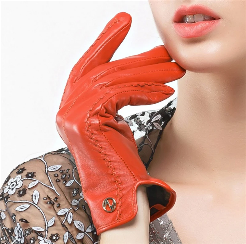 Женские перчатки с сенсорным экраном из натуральной кожи наппа|touchscreen gloves|touchscreen