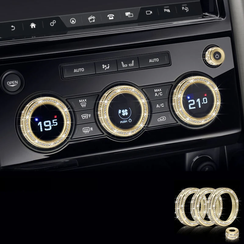 4pcs Silver / Gold Diamond Style Fit For Land Rover Discovery 5 LR5 2017-2018 Front Center AC Switch Decorator Ring Cover Trim
4pcs Silver / Gold Diamond Style Fit For Land Rover Discovery 5 LR5 2017-2018 Front Center AC Switch Decorator Ring Cover Trim