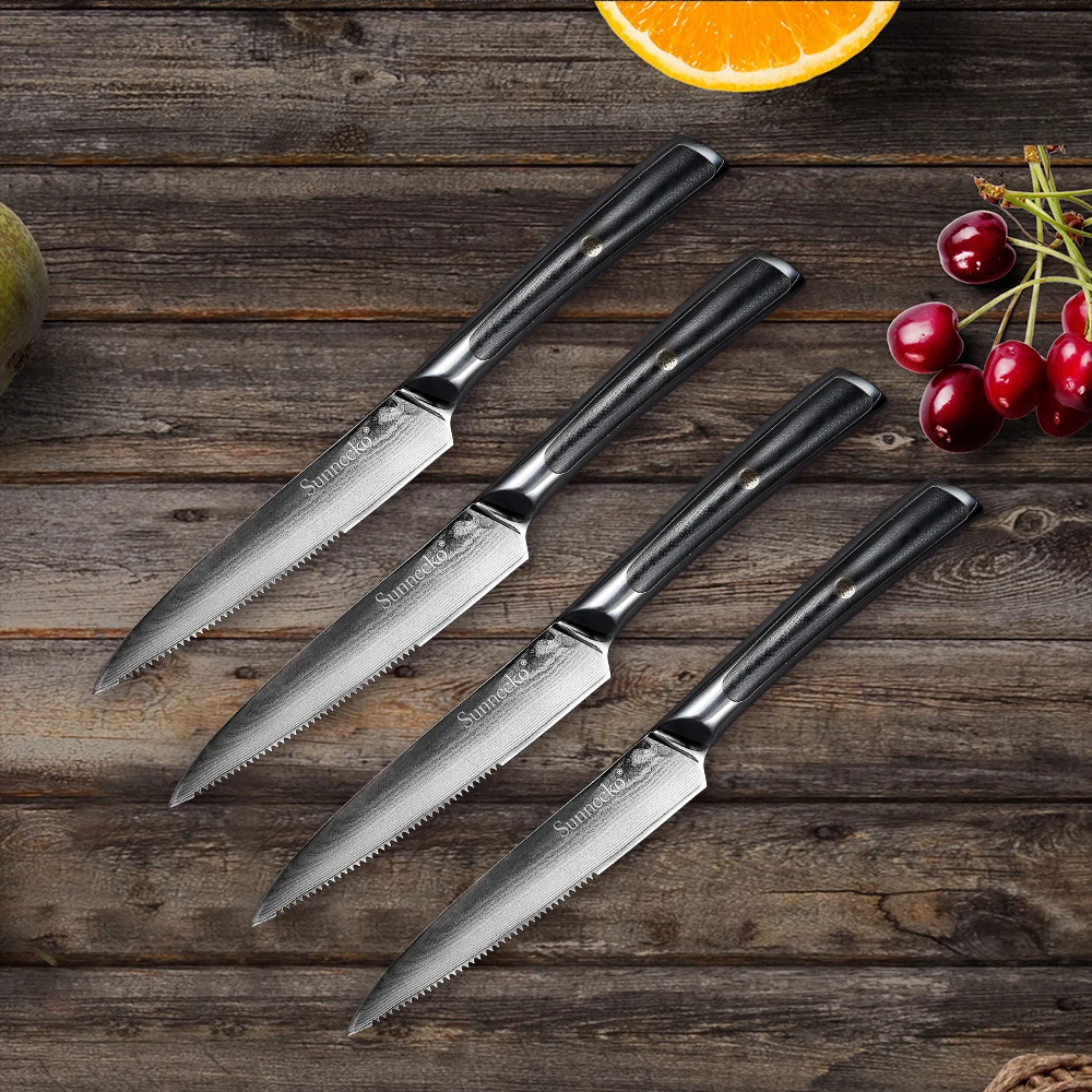 SUNNECKO 4×5 inch Steak Chef Knife Kitchen Knives Set Japanese Damascus VG10 Steel Sharp Blade 60HRC G10 Handle Cutting Tools
SUNNECKO 4×5 inch Steak Chef Knife Kitchen Knives Set Japanese Damascus VG10 Steel Sharp Blade 60HRC G10 Handle Cutting Tools