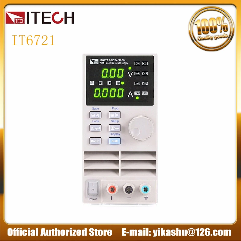 Профессиональный ITECH IT6721 Авто Диапазон Цифровой DC источник питания 60 в/8A/180 Вт