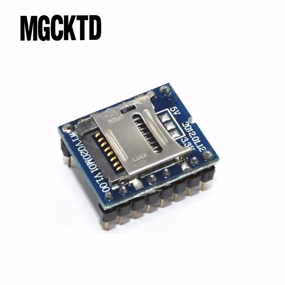 1 шт./лот WTV020 SD Mini карта MP3 звуковой модуль для PIC WTV020SD 20SS|sound module|sd card modulemp3 module |