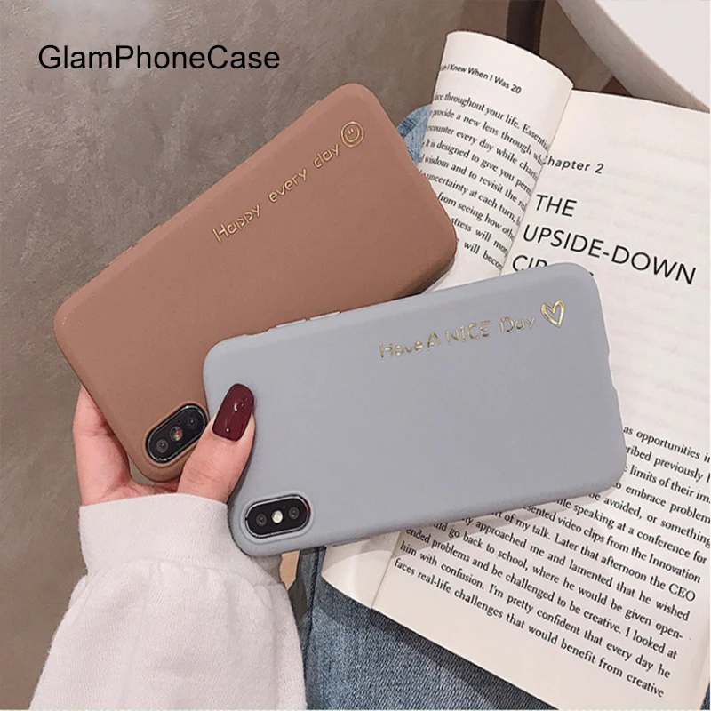 Простой чехол GlamPhoneCase с надписью Wind для iPhone X 7 7plus 6 / 6S Plus 8 8Plus мягкий чехол|Бамперы|