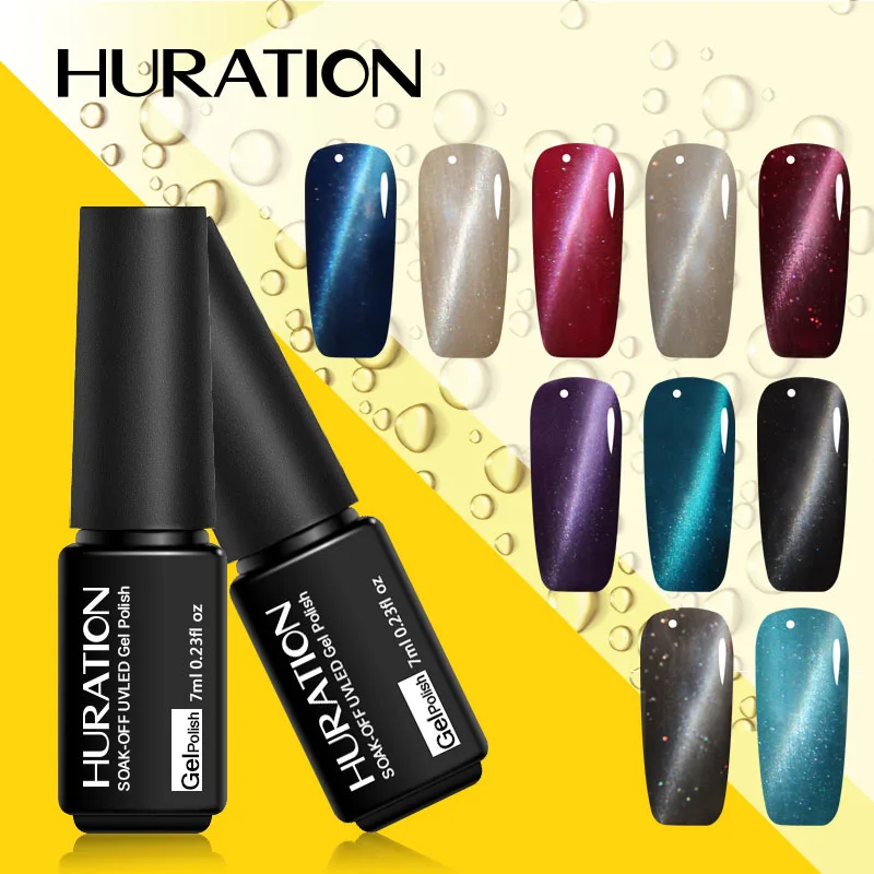 Huration Lucky 3D солнцезащитные очки "кошачий глаз" 24 Цвета блеск магнит DIY Гель-лак
