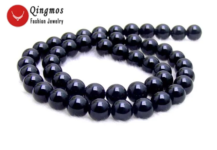 Qingmos 8mm Round Natural Black Agates Stone Loose Beads for Jewelry Making DIY Necklace Bracelet 15" Gem Stone Strands los232
Qingmos 8mm Round Natural Black Agates Stone Loose Beads for Jewelry Making DIY Necklace Bracelet 15" Gem Stone Strands los232