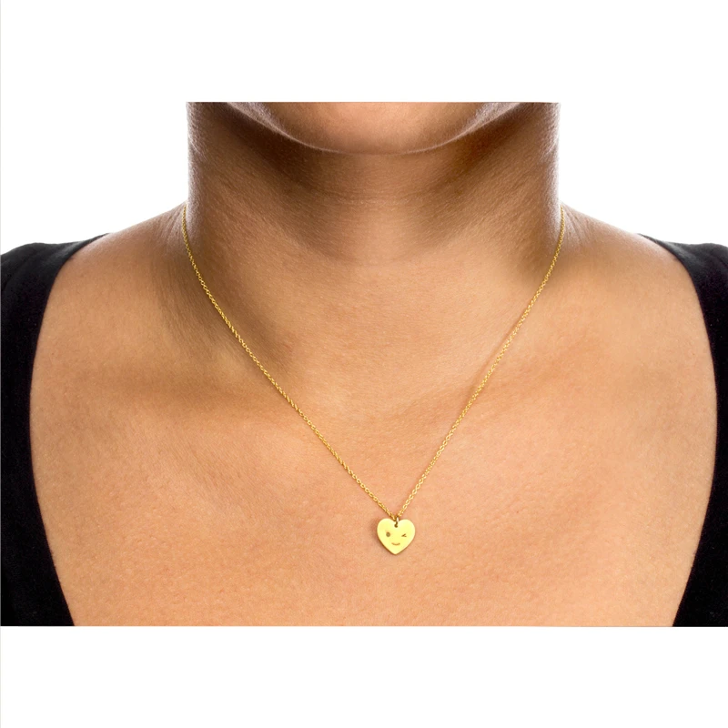 2018 New Heart Smile Pendant Short Chain Choker Necklace For Women Golden wish necklace with card Jewelry As gift WINK WINK
2018 New Heart Smile Pendant Short Chain Choker Necklace For Women Golden wish necklace with card Jewelry As gift WINK WINK
