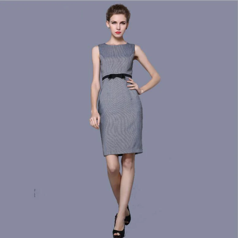 Summer Dress Women Gray Maxi dress Office Mini Party Slim Sleeveless O-Neck High Quality Lady's Clothing Free Shipping
Summer Dress Women Gray Maxi dress Office Mini Party Slim Sleeveless O-Neck High Quality Lady's Clothing Free Shipping